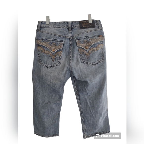 BootHeel Trading Co jeans Size 29/6 blue Fairfax Relaxed Capri - Picture 4 of 12